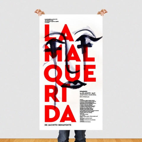 Diseño del cartel para la obra de teatro La Malquerida de Jacinto Benavente
