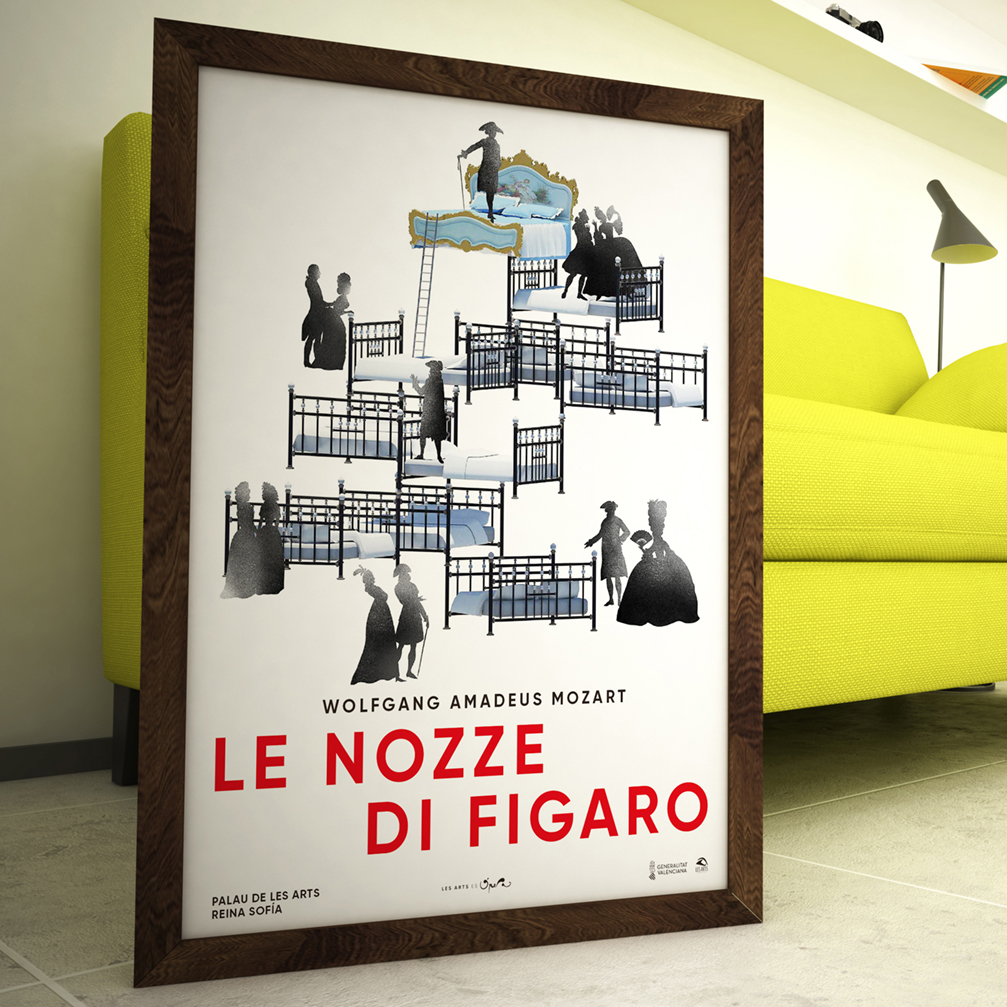 Diseño del cartel de la ópera ” Le Nozze di Figaro”
